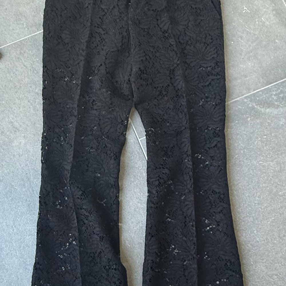 Gucci Black Lace Cropped Pants
